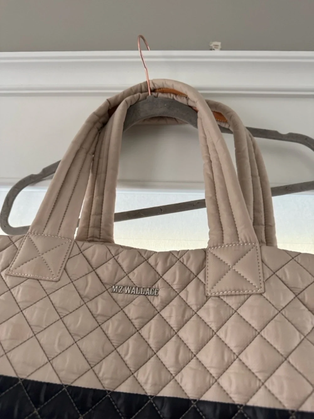 NWOT! MZ Wallace Medium Metro Tote Mushroom and Black